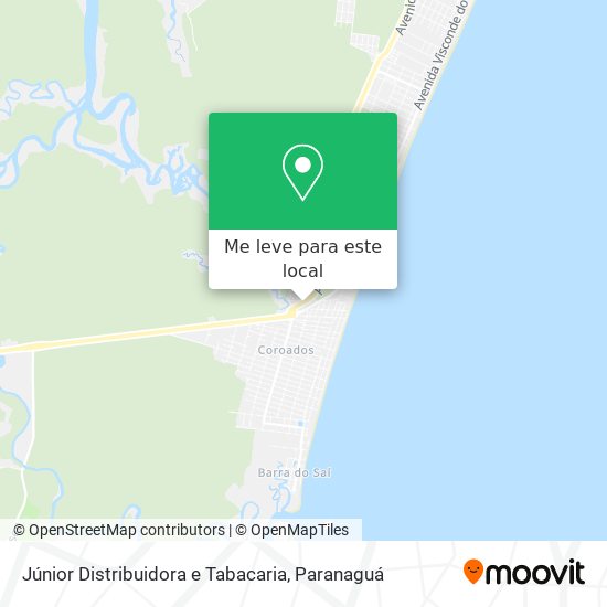 Júnior Distribuidora e Tabacaria mapa