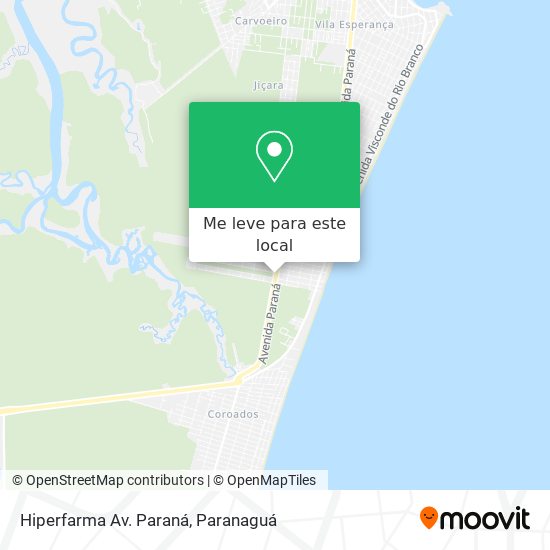 Hiperfarma Av. Paraná mapa