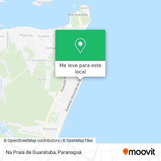Na Praia de Guaratuba mapa
