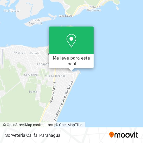 Sorveteria Califa mapa