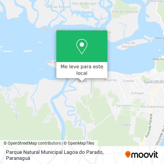 Parque Natural Municipal Lagoa do Parado mapa