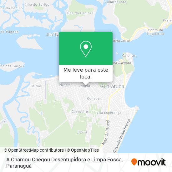 A Chamou Chegou Desentupidora e Limpa Fossa mapa