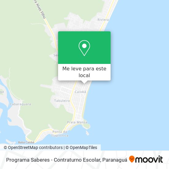 Programa Saberes - Contraturno Escolar mapa