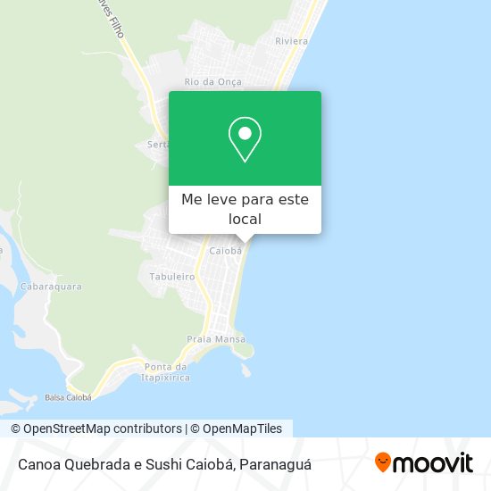 Canoa Quebrada e Sushi Caiobá mapa
