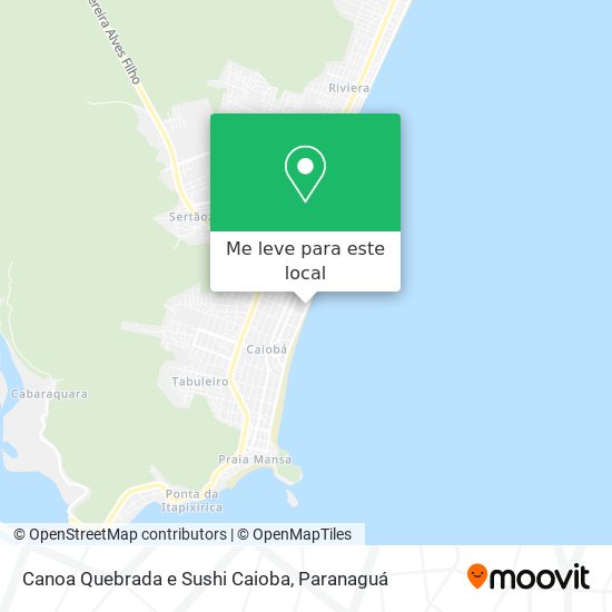 Canoa Quebrada e Sushi Caioba mapa