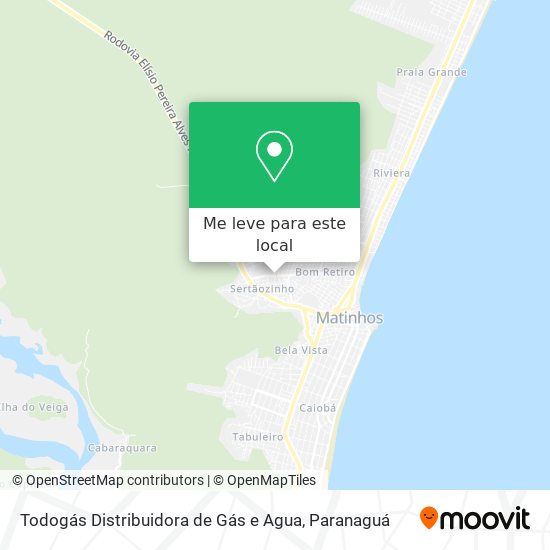 Todogás Distribuidora de Gás e Agua mapa