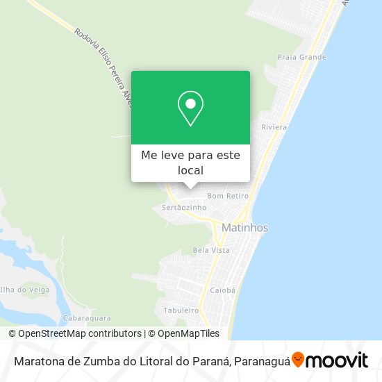 Maratona de Zumba do Litoral do Paraná mapa
