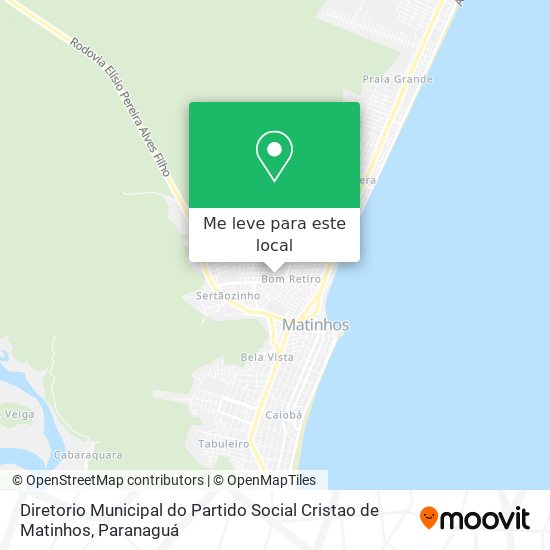 Diretorio Municipal do Partido Social Cristao de Matinhos mapa