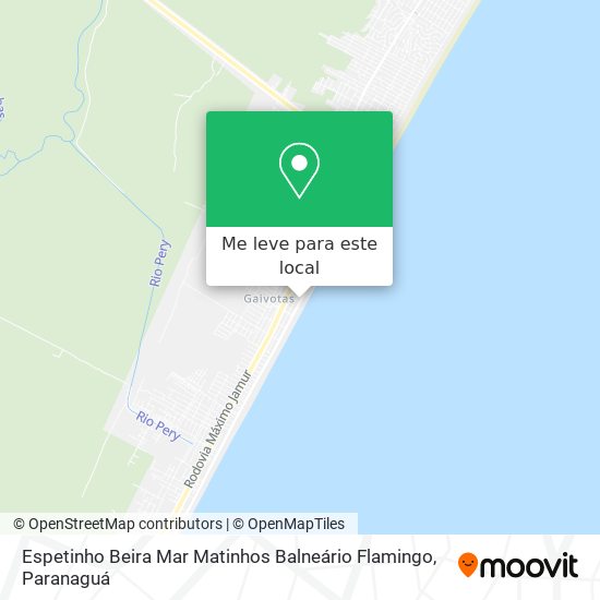 Espetinho Beira Mar Matinhos Balneário Flamingo mapa