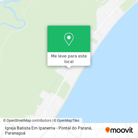 Igreja Batista Em Ipanema - Pontal do Paraná mapa
