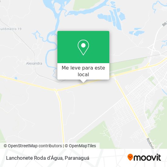 Lanchonete Roda d'Água mapa