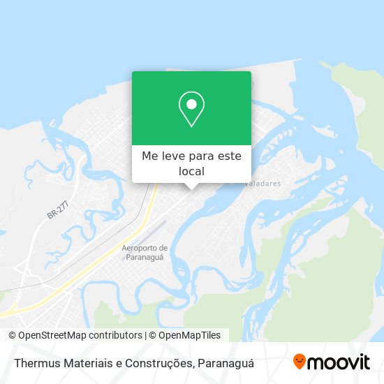 Thermus Materiais e Construções mapa