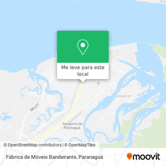 Fábrica de Móveis Bandeirante mapa