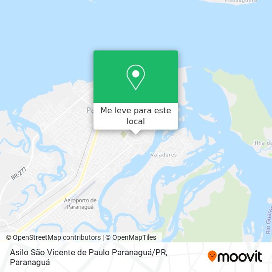 Asilo São Vicente de Paulo Paranaguá / PR mapa