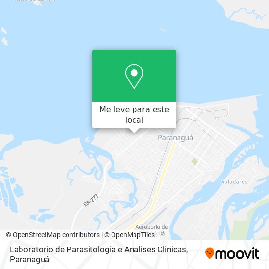 Laboratorio de Parasitologia e Analises Clinicas mapa