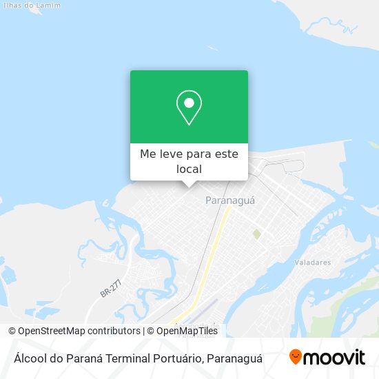 Álcool do Paraná Terminal Portuário mapa