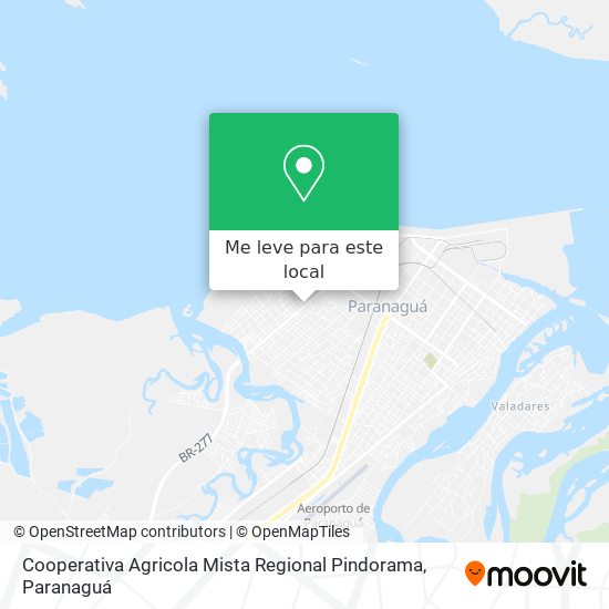 Cooperativa Agricola Mista Regional Pindorama mapa