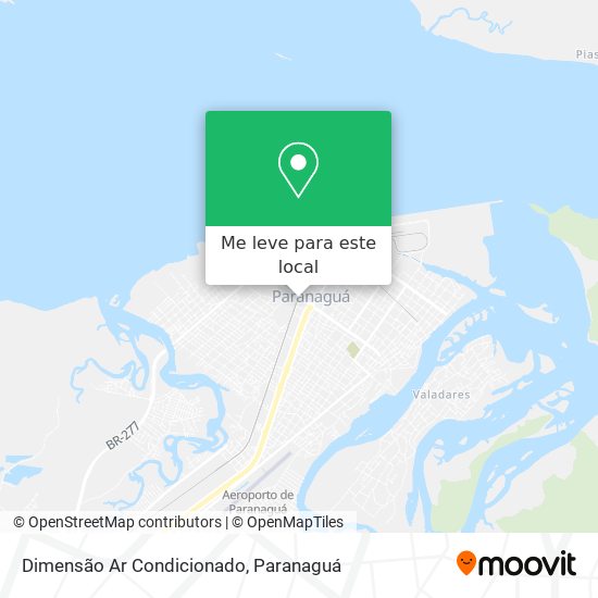 Dimensão Ar Condicionado mapa