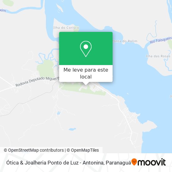 Ótica & Joalheria Ponto de Luz - Antonina mapa