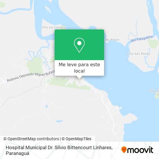 Hospital Municipal Dr. Silvio Bittencourt Linhares mapa