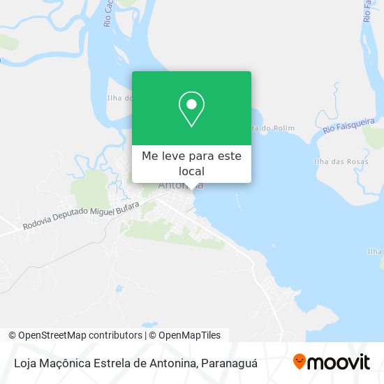 Loja Maçônica Estrela de Antonina mapa