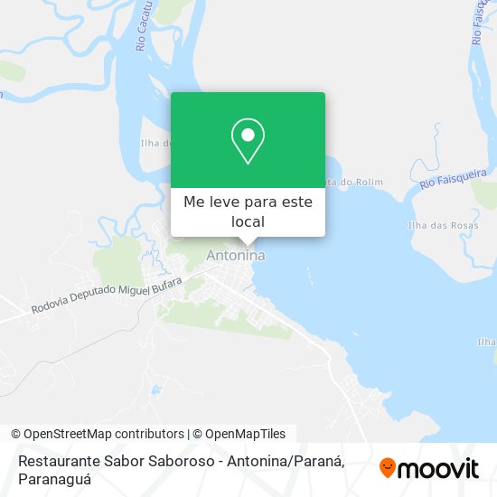 Restaurante Sabor Saboroso - Antonina / Paraná mapa