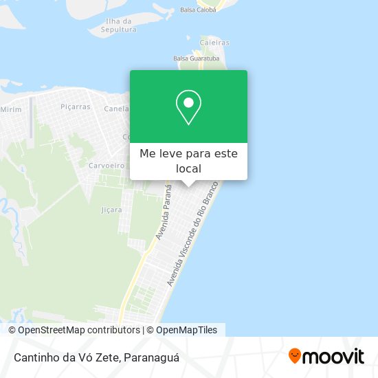 Cantinho da Vó Zete mapa