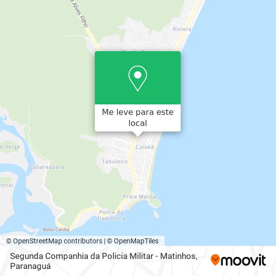 Segunda Companhia da Policia Militar - Matinhos mapa