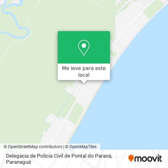 Delegacia de Polícia Civil de Pontal do Paraná mapa