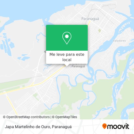 Japa Martelinho de Ouro mapa