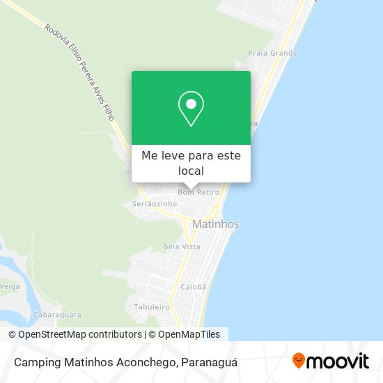 Camping Matinhos Aconchego mapa