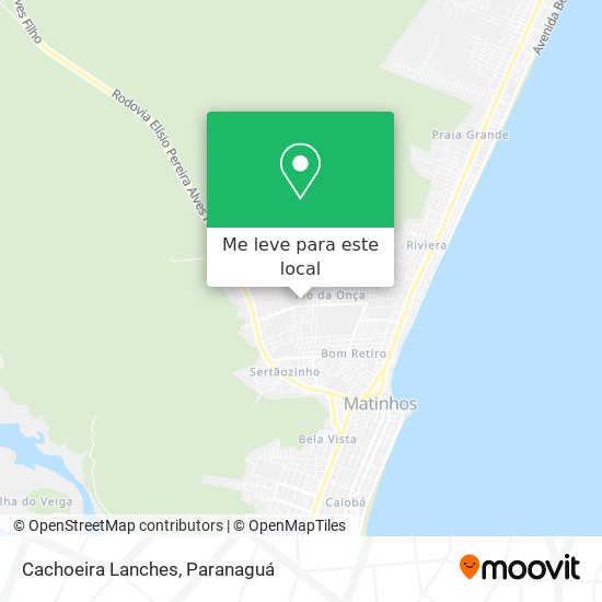Cachoeira Lanches mapa