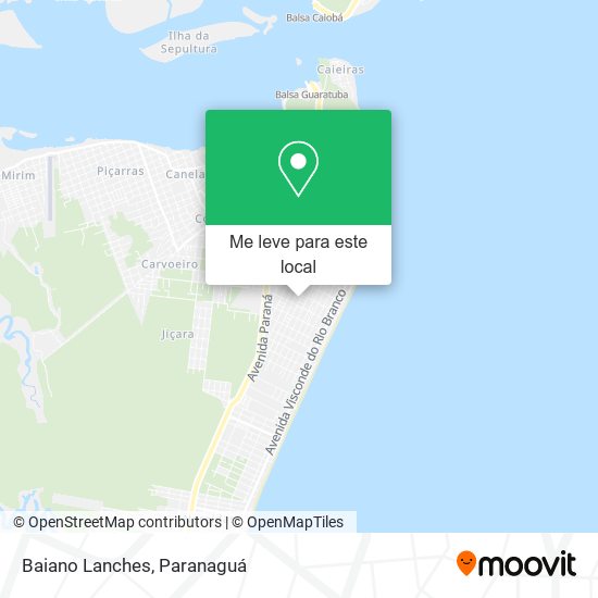 Baiano Lanches mapa