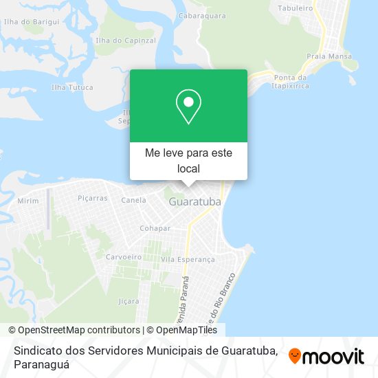 Sindicato dos Servidores Municipais de Guaratuba mapa