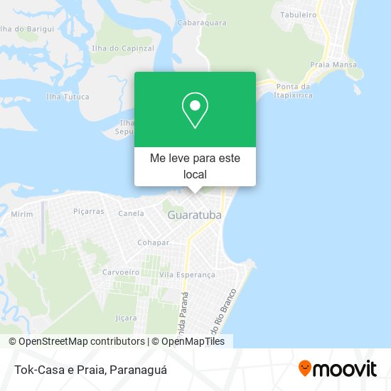Tok-Casa e Praia mapa