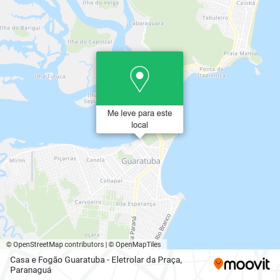 Casa e Fogão Guaratuba - Eletrolar da Praça mapa
