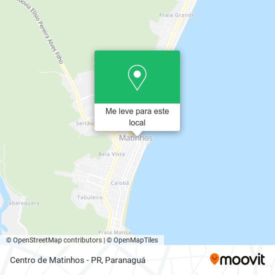 Centro de Matinhos - PR mapa