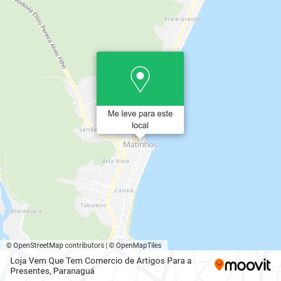 Loja Vem Que Tem Comercio de Artigos Para a Presentes mapa