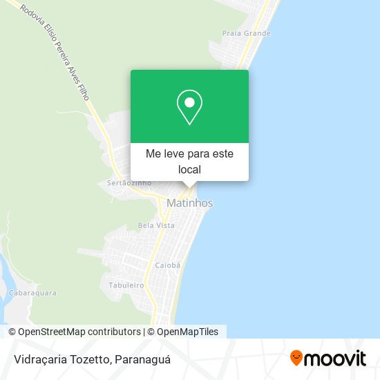 Vidraçaria Tozetto mapa