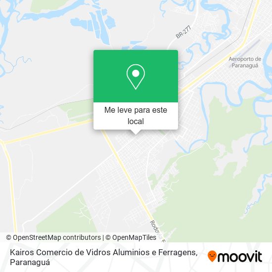 Kairos Comercio de Vidros Aluminios e Ferragens mapa