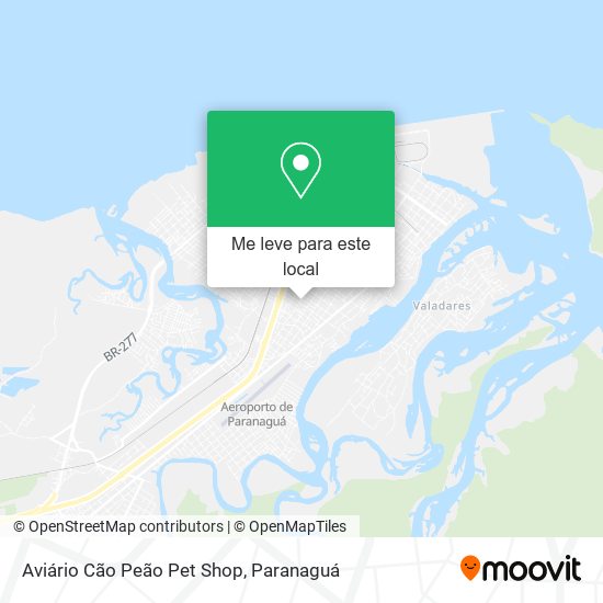 Aviário Cão Peão Pet Shop mapa