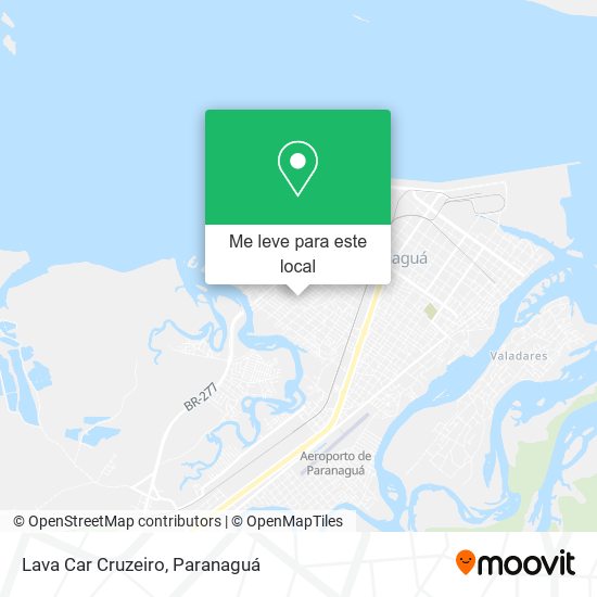 Lava Car Cruzeiro mapa