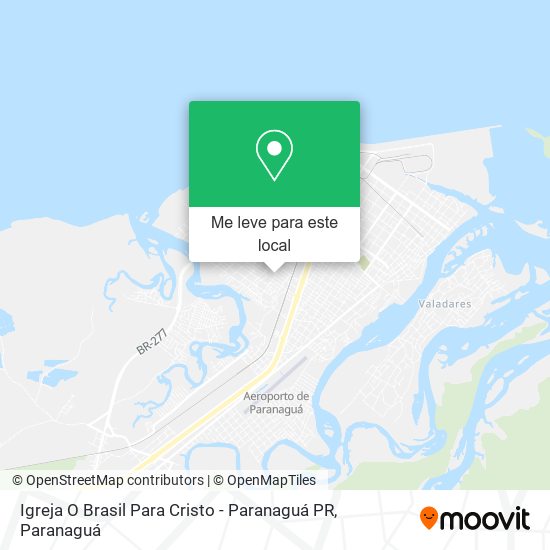 Igreja O Brasil Para Cristo - Paranaguá PR mapa