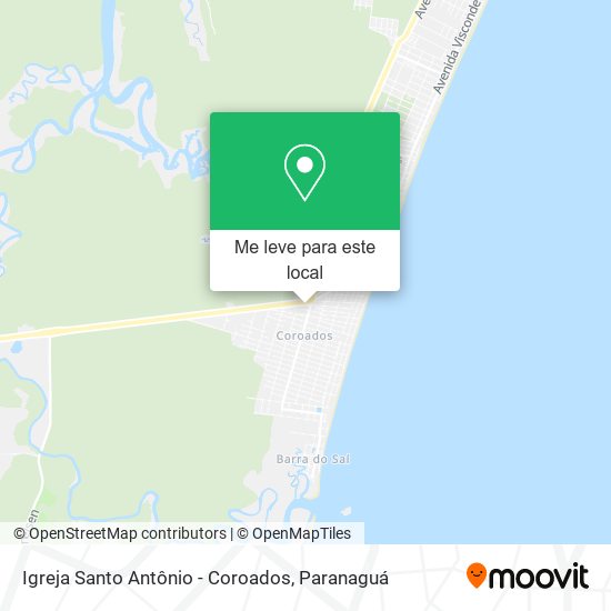 Igreja Santo Antônio - Coroados mapa