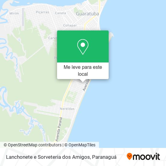 Lanchonete e Sorveteria dos Amigos mapa