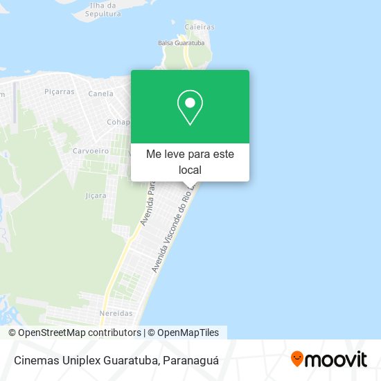 Cinemas Uniplex Guaratuba mapa