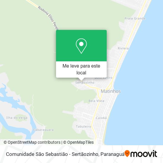 Comunidade São Sebastião - Sertãozinho mapa