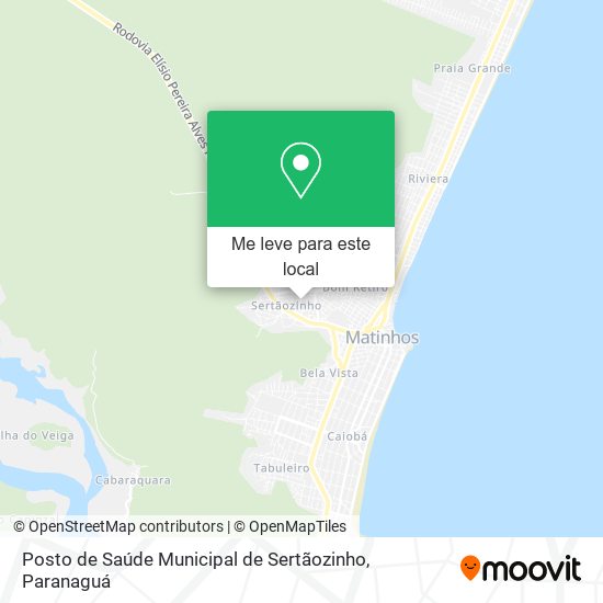 Posto de Saúde Municipal de Sertãozinho mapa