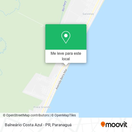 Balneário Costa Azul - PR mapa