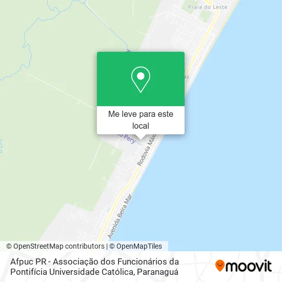 Afpuc PR - Associação dos Funcionários da Pontifícia Universidade Católica mapa